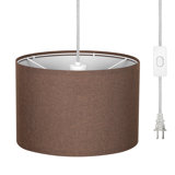 James 1 - Light Drum Linen Plug-in Pendant