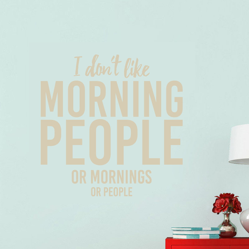 Décalcomanie murale i not like people people, Beige clair