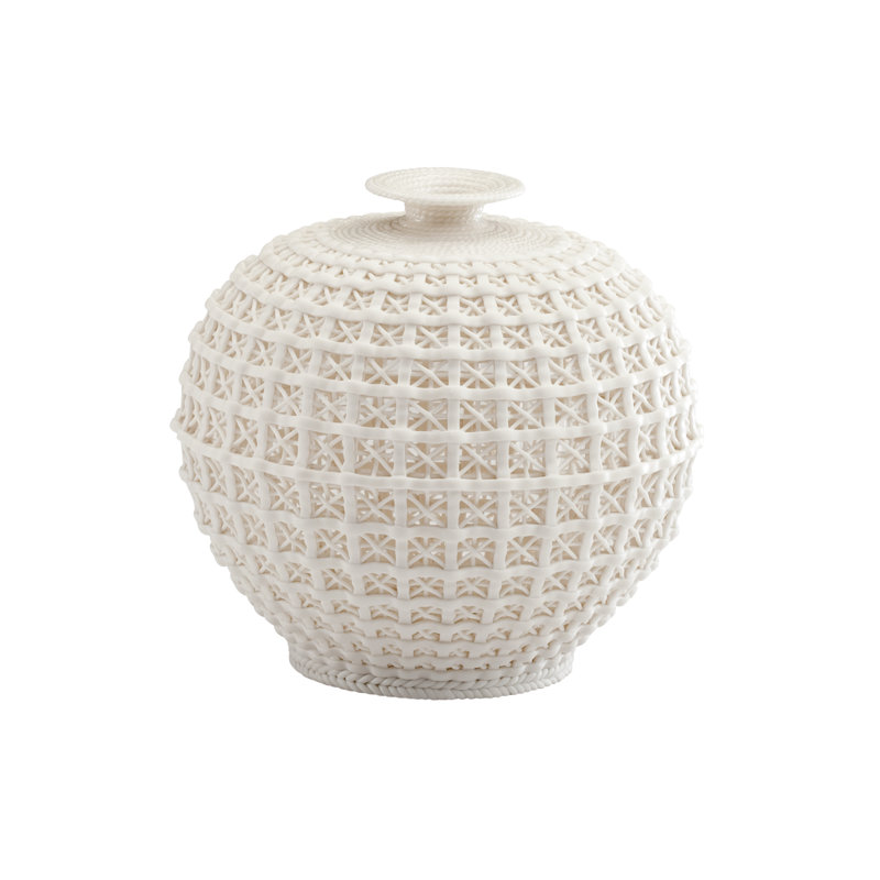 Diana Ceramic / Porcelain Table Vase, 8.25" H x 8.25" W x 8.25" D