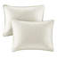 Courtepointe double / grand crème réversible avec rembourrage en coton, 3 pièces en microfibre et coton, pour une chambre à coucher reposante-121231944-121231942