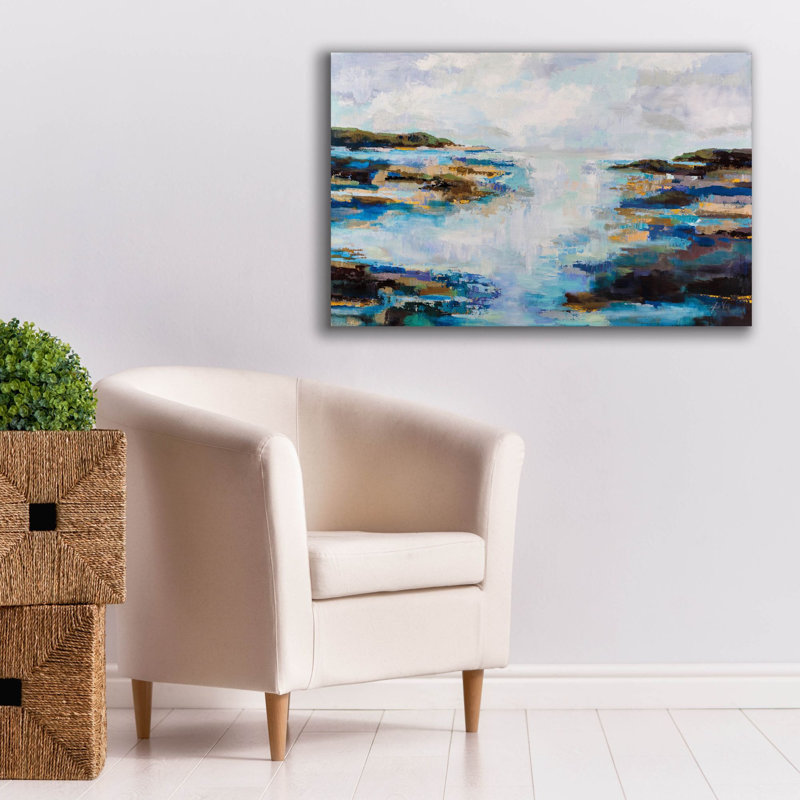 «Morning Fog» par Jeanette Vertentes, art mural sur toile, H 26 po x l 40 po x P 1,5 po