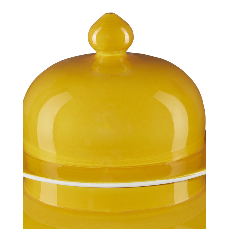 Imperial Handmade Jar, Yellow, 18.25" H x  10.25" W x 10.25" D