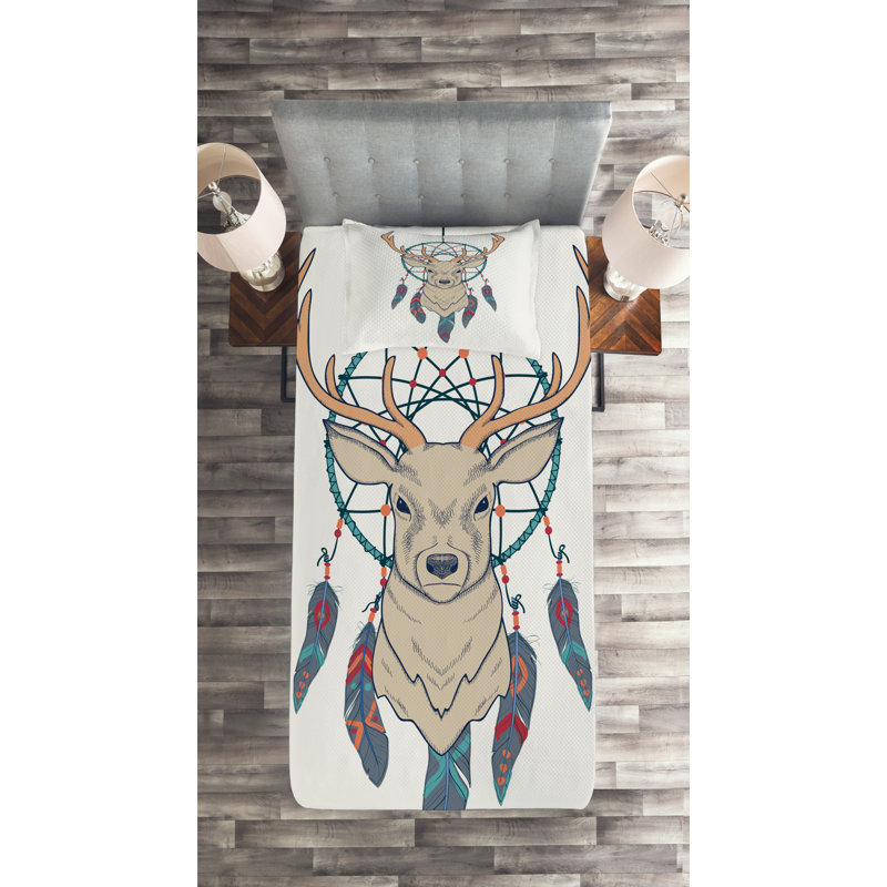 Rustic Polyester Coverlet, Twin Bedspread + 1 Sham