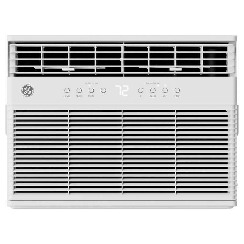 GE 12,000 BTU Smart Heat/Cool With Heat Pump Electronic Window Air Conditioner For Large Rooms Up To 550 Sq. Ft.