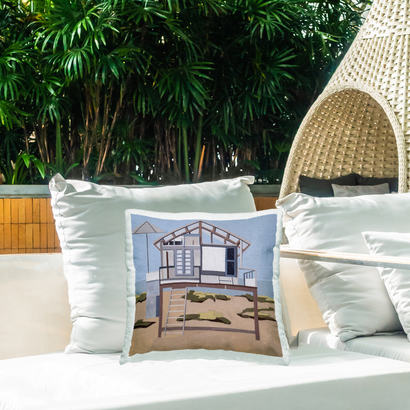 Coussin Silent Shores Cabin, Brun / beige maison