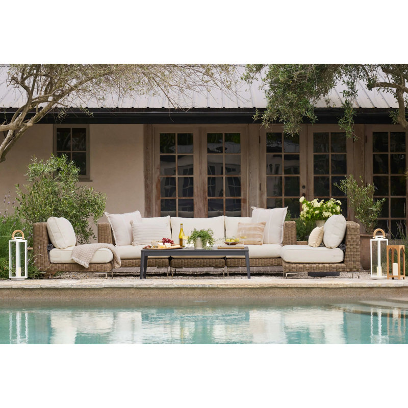 Aluminum Outdoor Coffee Table; Rectangular