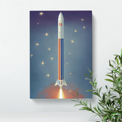 An Amazing Spaceship Rocket - Wrapped Canvas