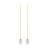 Aspen Creative 20507-12, 12" Clear With Light Green Line Glass Knob With Pull Chain In Copper, 2 Pack