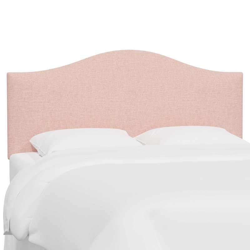 Tête de lit tapissier Hermosa, Lin quartz rose texturé Zuma, Complète