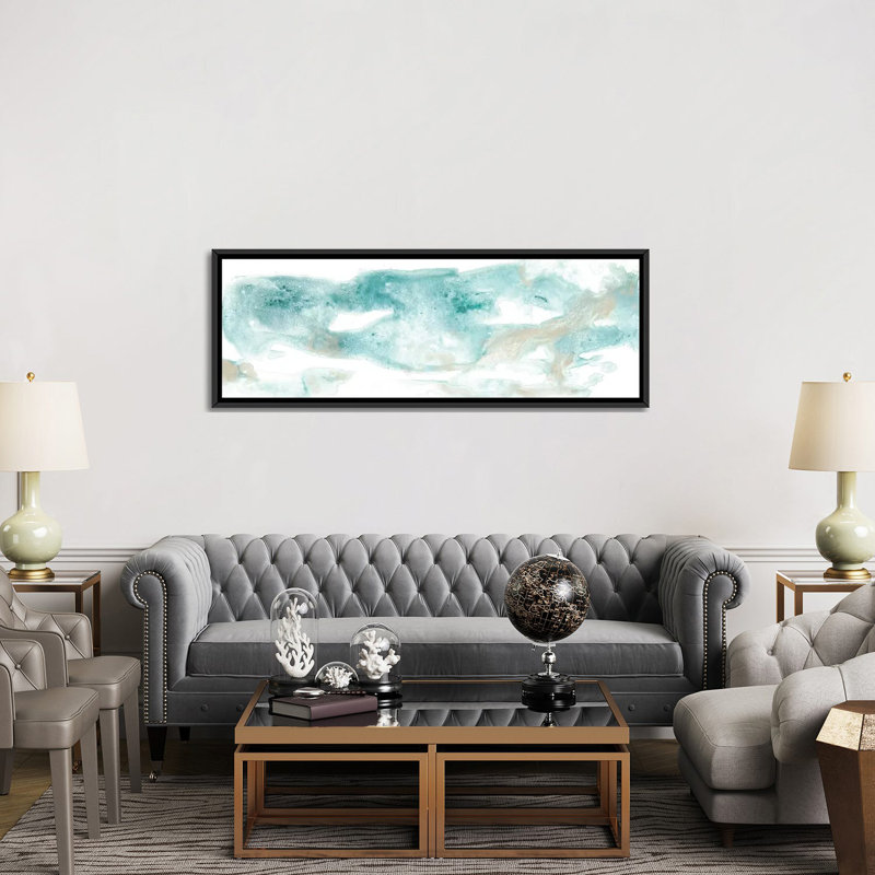«Coastal Inlet I» par June Erica Vess - Estampe numérique sur toile tendue avec châssis, H 16 po x l 48 po x P 1,5 po