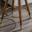 Chaise de salle à manger Mid-Century 360 pivotante rembourrée blanche à hauteur de comptoir - rembourrée moderne et brune