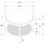 Table d'appoint ronde avec tablette de rangement
