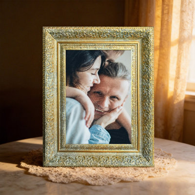 8" x 10" Antique Gold 1PC Elegant Picture Frame for Desk Decor