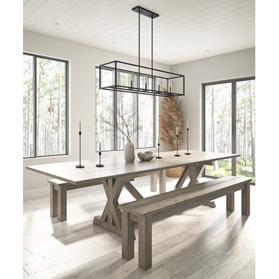 Roisin 5-Light Farmhouse Black Finished Dimmable Glass Chandelier Light Fixture