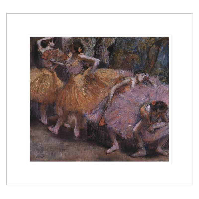 Quatre ballerines au repos par Edgar Degas, impression giclée encadrée, H 17,75 po x l 19,14 po