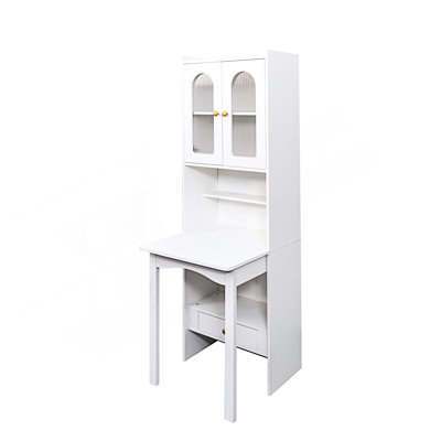 Table d'écriture convertible pliable, armoire de bureau avec tablette et tiroir