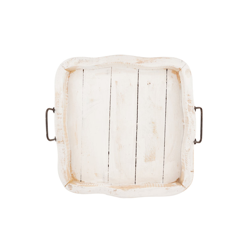 Bonno Solid Wood Tray, White