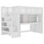 Lit mezzanine simple en bois massif avec bureau mobile et tablettes-2034062992-2034062990
