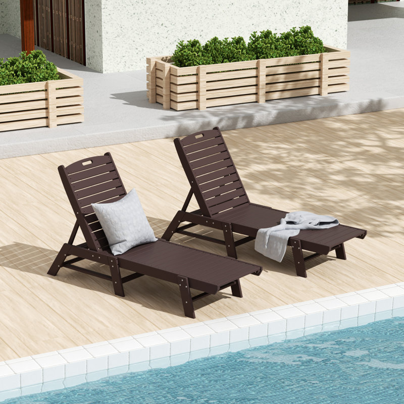 Chaise longue inclinable 78,2 po Laguna, Brun foncé