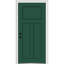 Porte d'entrée pré-suspendue en fibre de verre 3 panneaux Craftsman Shaker-37149429-37149430-37149435