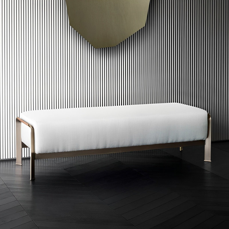 Banc rembourré en polyester de style italien