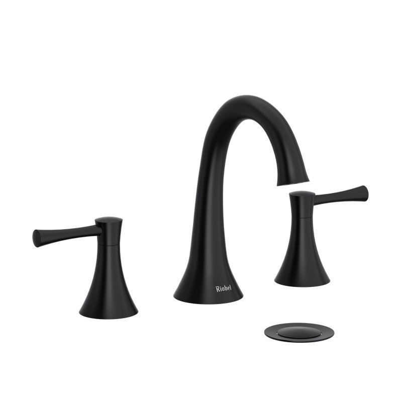 Robinet de lavabo Edge, Poignée à levier, Noir, 1,2 GPM