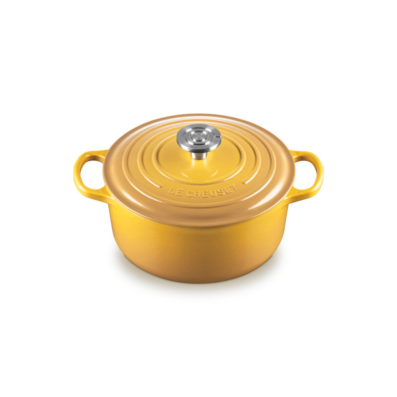 Le Creuset Signature Cast Iron Oval Dutch Oven, 6.75 Qt. - Nectar, 4.5" H x 6.4" W x 9.9" D