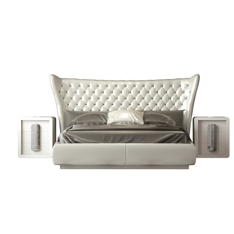 Ensemble de chambre à coucher Annalya Bedor167, 3 pièces, Haute brillance, Très grand
