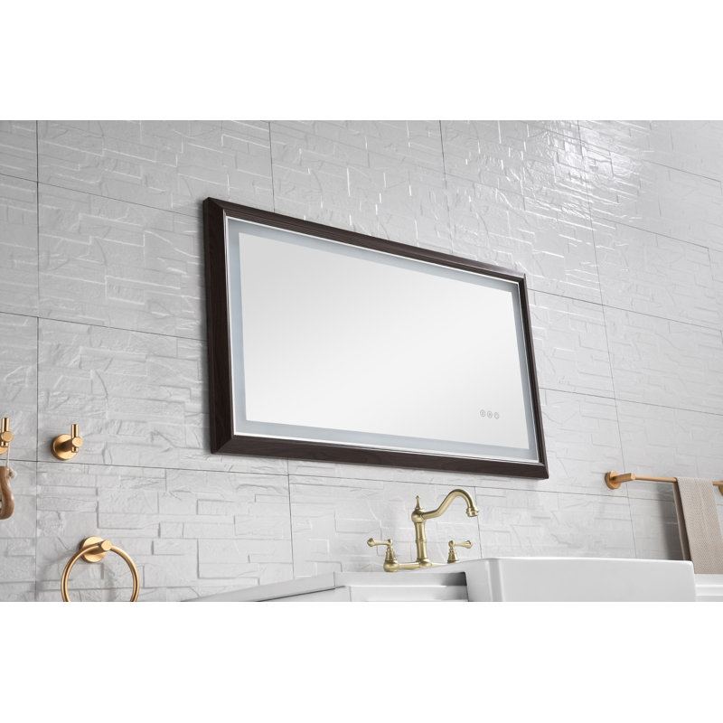 Bathroom  Led Mirror Is Multi-Functional And Each Function Is Controlled By A Smart Touch Button., 24" x 40", White