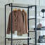 Armoire blanche avec structure en métal - Rangement en profondeur, résistance à l'eau et à la chaleur, anti-rayures, compartiments de rangement supplémentaires pour système de rangement E0, Rouille,