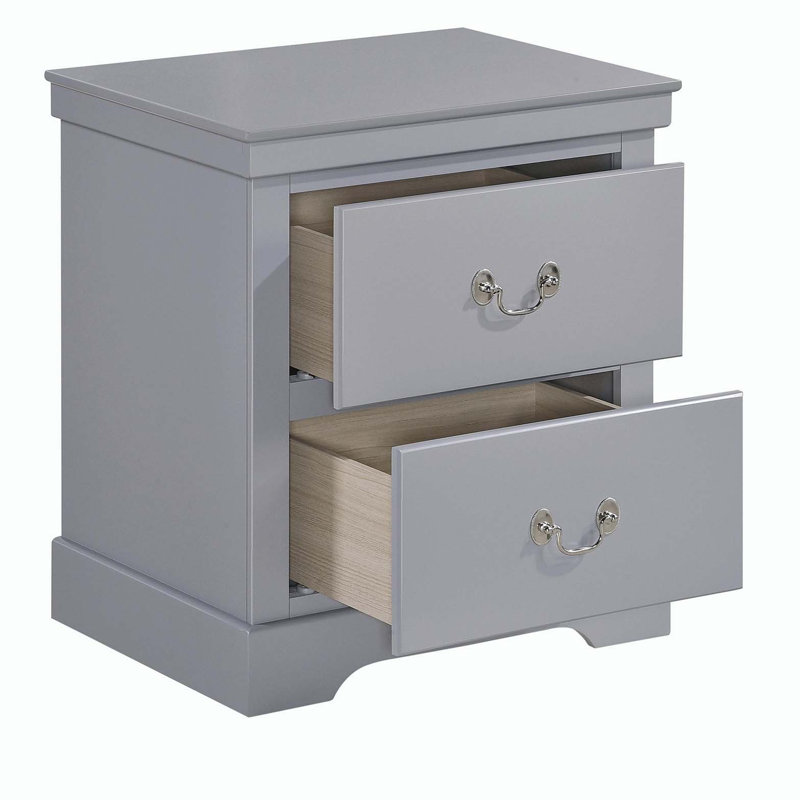 Table de chevet en bois 1pc, Gris