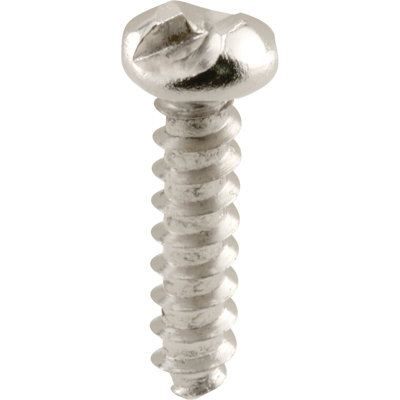 Prime-Line One-Way Sheet Metal Screw, #8 x 3/4 in., Steel, Chrome Plated