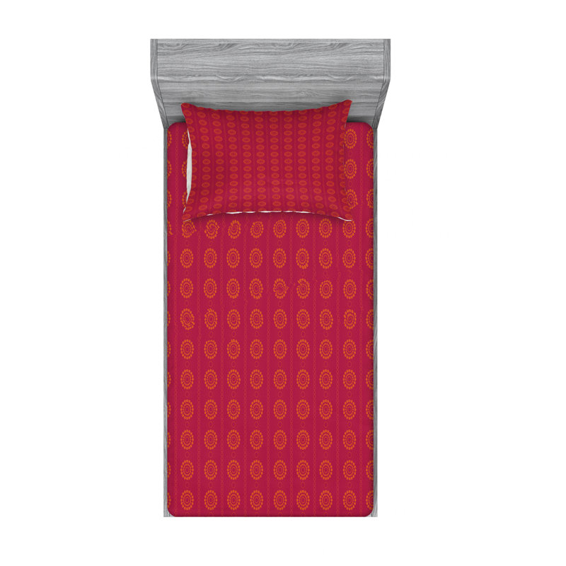 Microfiber Floral Sheet Set, Twin Sheet Set + Fitted Sheet