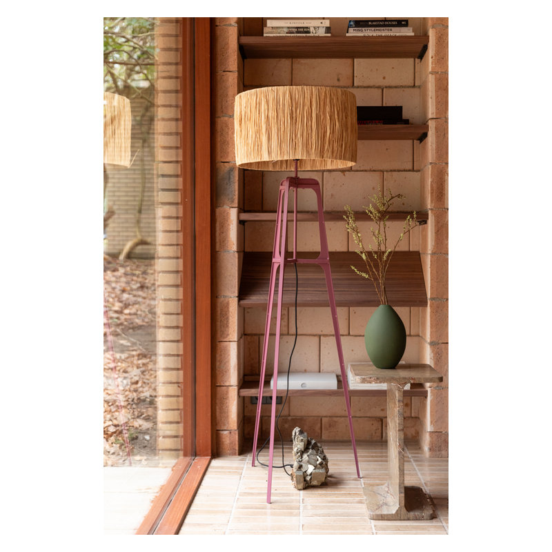 Lampe sur pied Afra, Prune