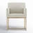 Tibbie Upholstered Dining Arm Chairs with Metal Legs