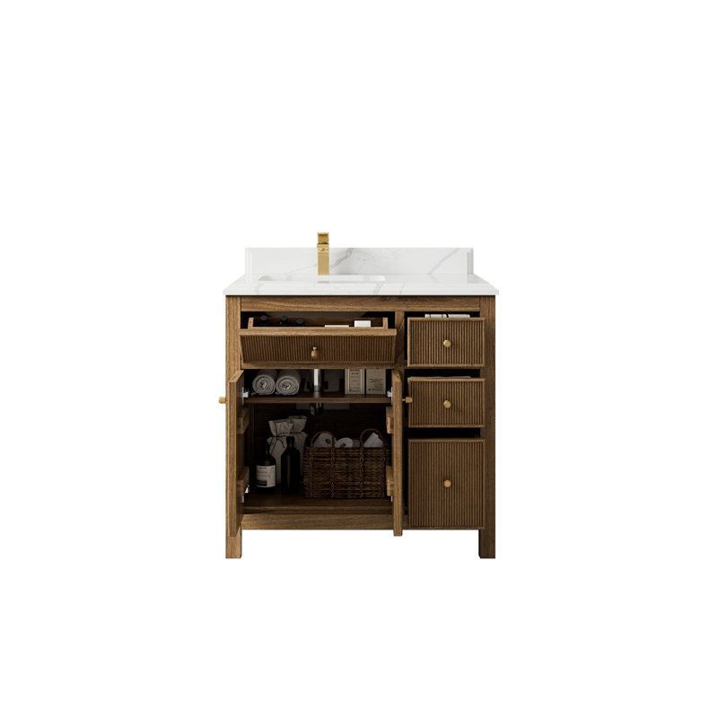 Ensemble de meuble-lavabo simple 36 po, Calacatta Laza