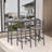 55" Pub Height High Top Bar Table With 2 Cushioned Bar Stools