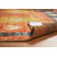 Tapis oriental marocain orange en laine 7 x 10