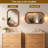 Mid-Century Irregular Wood Framed Decorative Wall Mirror-1808717771-1808717772