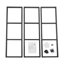 3-Tier Rectangular Shelf Bracket, Wall/Floor/Ceiling Mount Storage Shelving, Storage Shelf Brackets