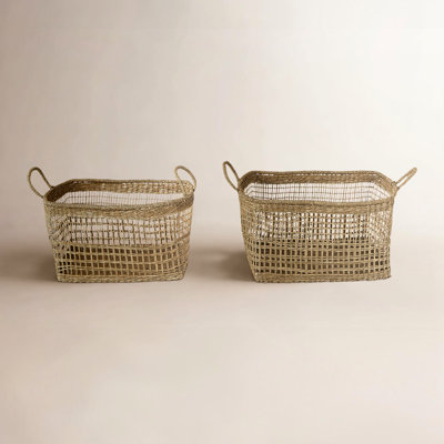 Reverie Handwoven Seagrass Storage Bin Set