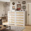 Commode en rotin, grande commode, commode en bois pour la chambre à coucher-900875186