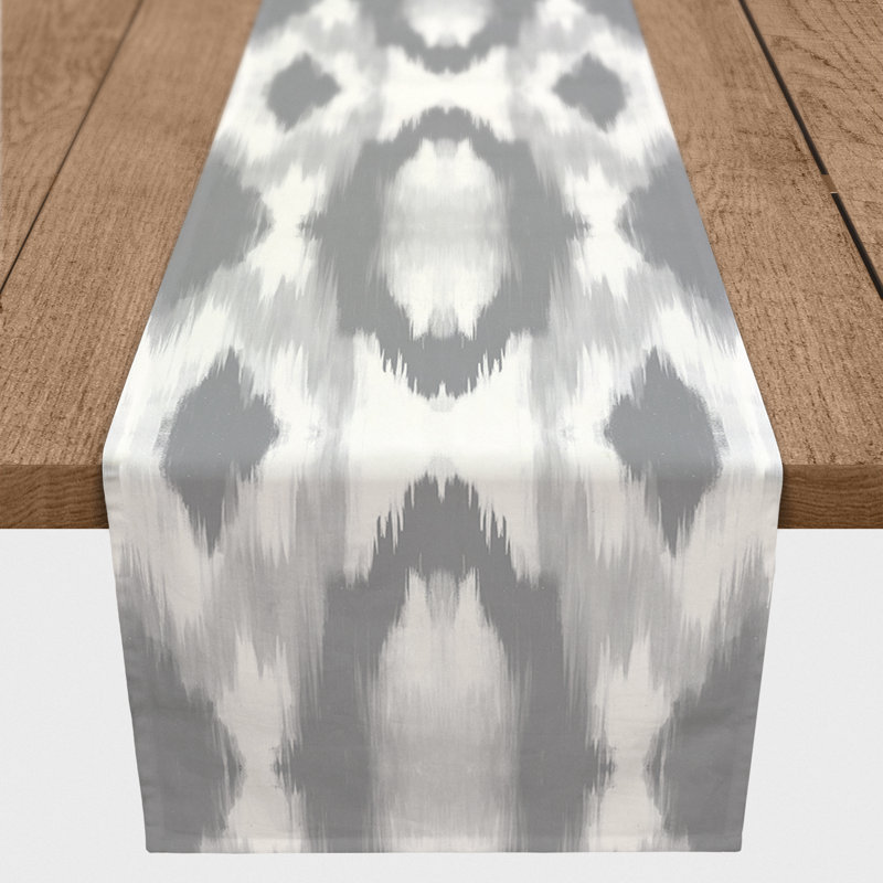 Chemin de table Bleuette, 90 po x 16 po, gris