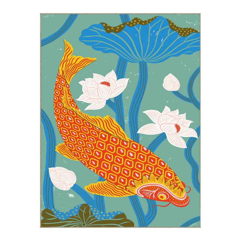 Tapis décoratif multicolore, Rectangle 3 pi 3 po x 4 pi 11 po 