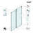 56-61" W x 76" H Frameless Single Sliding Shower Door with 3/8" (10mm) Clear Tempered Glass, Shatter-Resistant Film & Installation Hole Locator - Round Top Rail-123212916