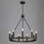 9-Lights Waggon Wheel Chandelier