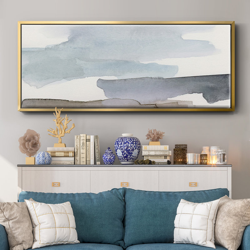 Coastal Tones III - toile encadrée, H 20 po x l 50 po