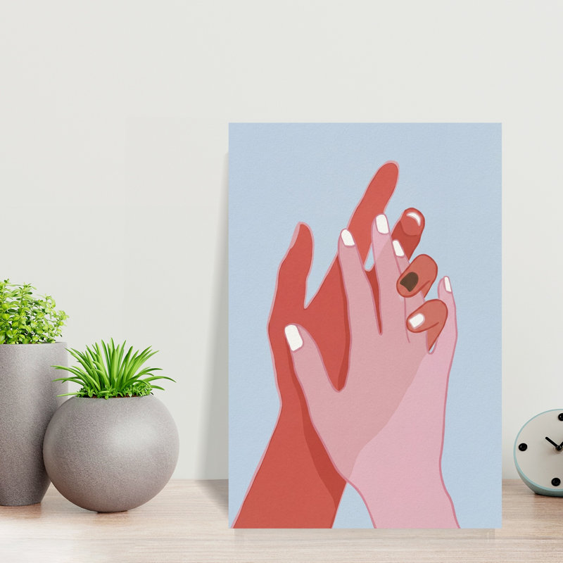 Intertwined Human Hands by Andreas Magnusson - Wrapped Canvas Print, 45.72 cm H x 30.48 cm W