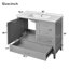 Meuble-lavabo 36 po avec cadre en pin massif-109327187