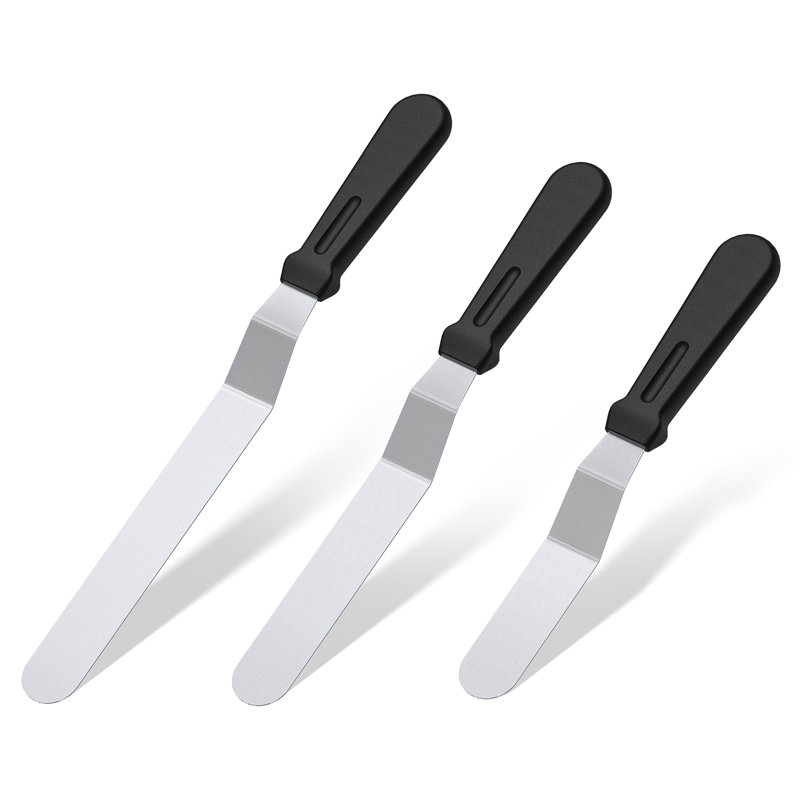 Ensemble de 3 spatules à glaçage U-Taste, Noir, noir, noir, noir